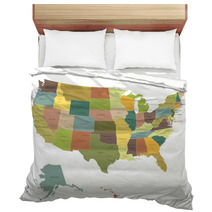 Highly Detailed Political USA Map.Layers Used. Bedding 55136866