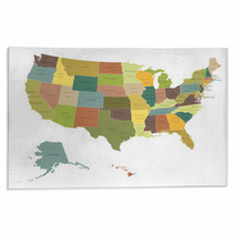 Highly Detailed Political USA Map.Layers Used. Rugs 55136866