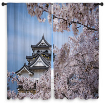 Hikone Castle In The Spring Window Curtains 67469784