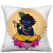 Hindu God Krishna Pillows 67408890
