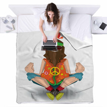 Hippie Isolated Blankets 12097825