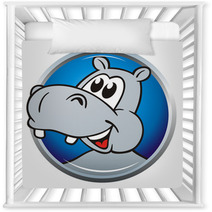 Hippo Button Nursery Decor 27620800