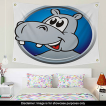 Hippo Button Wall Art 27620800