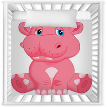Hippo Cartoon Nursery Decor 65923531