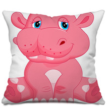 Hippo Cartoon Pillows 65923531