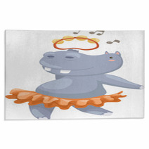 Hippo Vector Illustration On A White Background Rugs 42321585