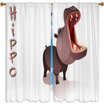 Hippo Vector Window Curtains 50055561