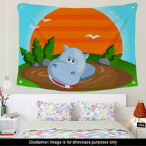 Hippo Wall Art 62081235