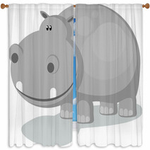 Hippo Window Curtains 13902413