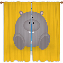 Hippo Window Curtains 60934516