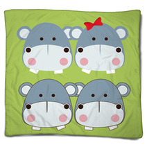 Hippos Design Blankets 55649220