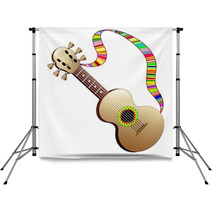 Hippy Cool Guitar Musical Instrument-Chitarra Strumento Musicale Backdrops 50383344