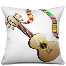 Hippy Cool Guitar Musical Instrument-Chitarra Strumento Musicale Pillows 50383344