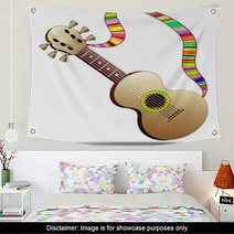 Hippy Cool Guitar Musical Instrument-Chitarra Strumento Musicale Wall Art 50383344
