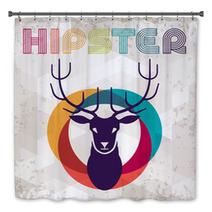 Hipster Background In Retro Style. Bath Decor 54198075