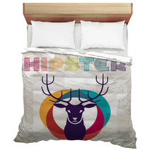 Hipster Background In Retro Style. Bedding 54198075