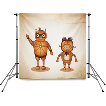 Hipster Friendly Robots Backdrops 63596205