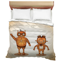 Hipster Friendly Robots Bedding 63596205