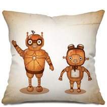 Hipster Friendly Robots Pillows 63596205