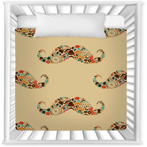 Hipster Mustache Colorful Seamless Pattern Nursery Decor 59361227