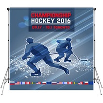 Hockey Concept Poster Template International Championship Backdrops 129958451
