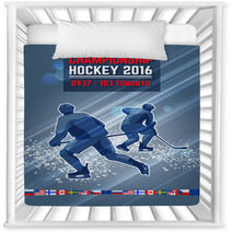 Hockey Concept Poster Template International Championship Nursery Decor 129958451