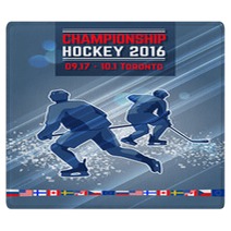 Hockey Concept Poster Template International Championship Rugs 129958451