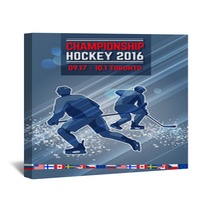 Hockey Concept Poster Template International Championship Wall Art 129958451