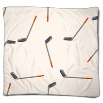Hockey Equipment Seamless Pattern Blankets 86102674