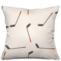 Hockey Equipment Seamless Pattern Pillows 86102674