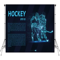 Hockey From The Particles Hockey Breaks Down Into Small Molecules Vector Illustration Backdrops 172000557