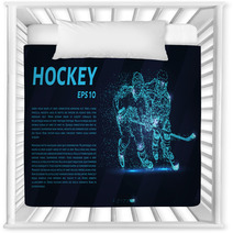 Hockey From The Particles Hockey Breaks Down Into Small Molecules Vector Illustration Nursery Decor 172000557