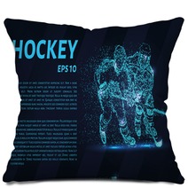 Hockey From The Particles Hockey Breaks Down Into Small Molecules Vector Illustration Pillows 172000557