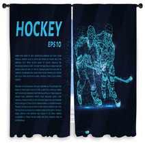 Hockey From The Particles Hockey Breaks Down Into Small Molecules Vector Illustration Window Curtains 172000557