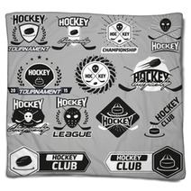 Hockey Label Set Blankets 89276037
