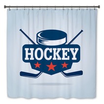 Hockey Logo Sport Identity Team Tournament Bath Decor 122335317