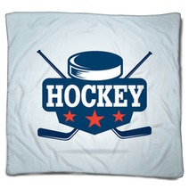 Hockey Logo Sport Identity Team Tournament Blankets 122335317