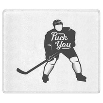 Hockey Motivational Quotes Rugs 155508631