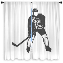 Hockey Motivational Quotes Window Curtains 155508631