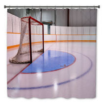 Hockey Or Ringette Net And Crease In The Rink Bath Decor 30664439