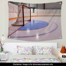 Hockey Or Ringette Net And Crease In The Rink Wall Art 30664439