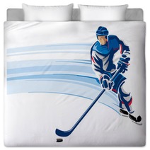 Hockey Player Bedding 214812605