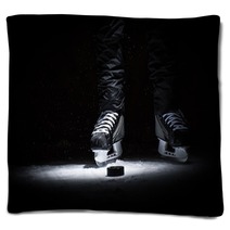 Hockey Player Legs Only View Blankets 100265252