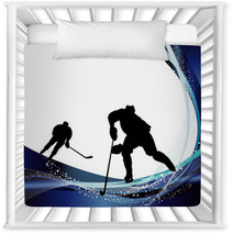 Hockey Player Silhouette Nursery Decor 44971450