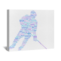 Hockey Player Sports Word Cloud Wall Art 58668242