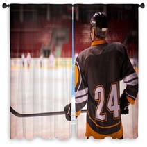 Hockey Player Window Curtains 21791822
