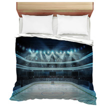 Hockey Stadium With Spectators And An Empty Ice Rink Bedding 82709766