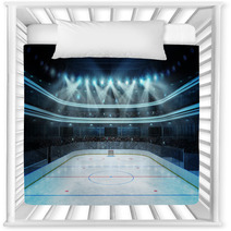 Hockey Stadium With Spectators And An Empty Ice Rink Nursery Decor 82709766