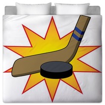 Hockey Stick & Puck Bedding 2043029