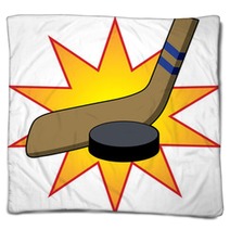 Hockey Stick & Puck Blankets 2043029